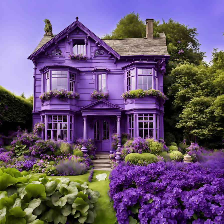 Cladding Violet House Beautiful Violet House And Garden by rlac12 on DeviantArt
