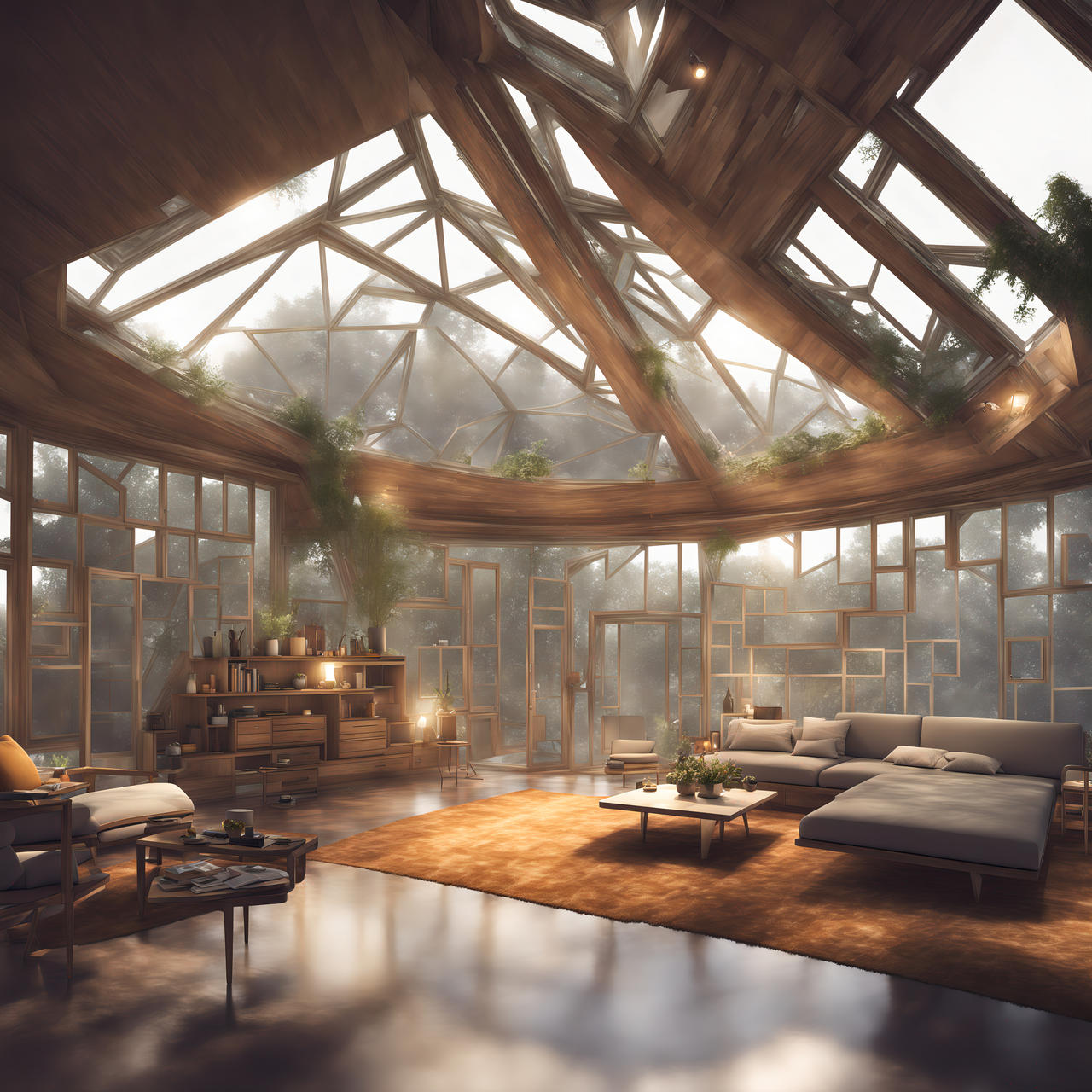 Solarpunk Style house inside by rlac12 on DeviantArt