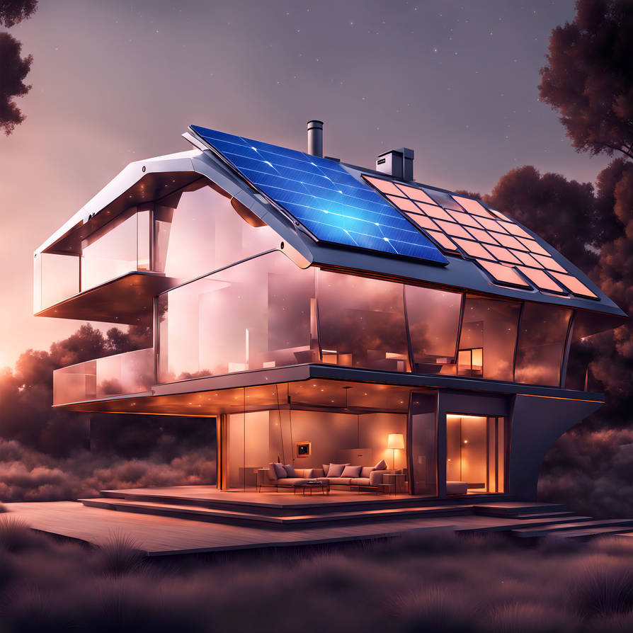 solarpunk house Cutting Edge Home Automation clean by rlac12 on DeviantArt