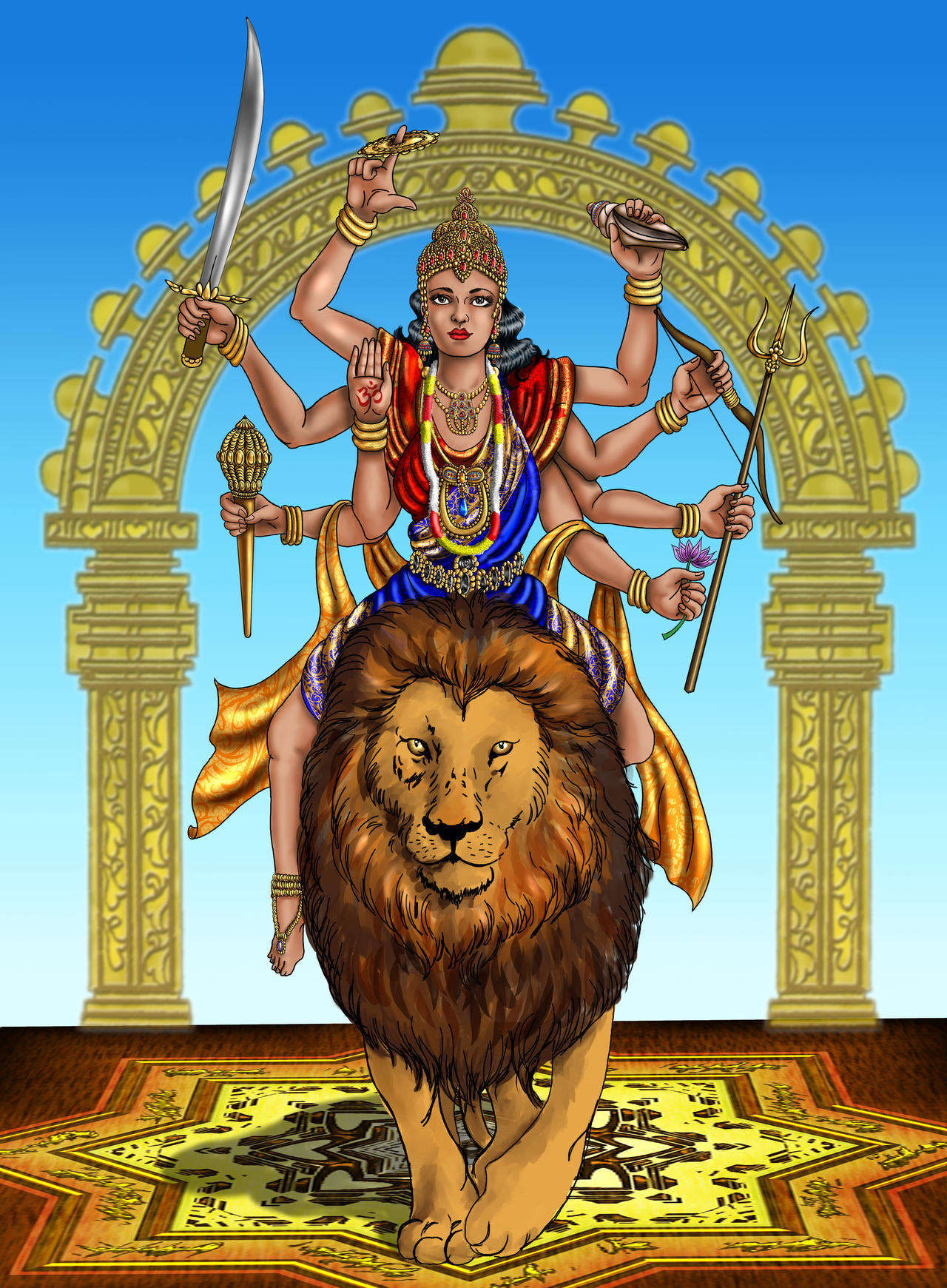 Godess Durga by alinecarneiro on DeviantArt