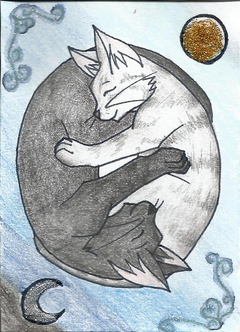 ACEO collab - two cats :3