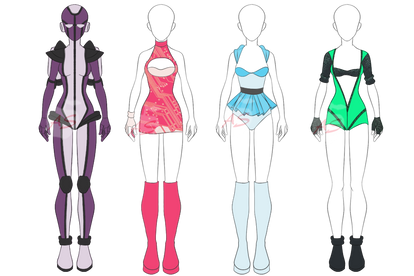 Space babes costume adoptables! [pricecut!!]