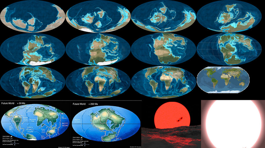Карта земли в разные геологические эпохи