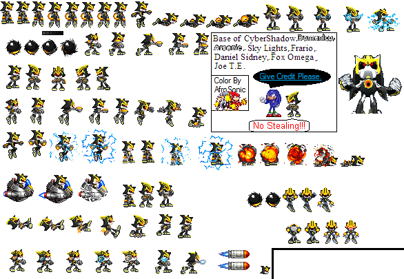 Metal Sonic Sprite Sheet by ZMK30 on DeviantArt