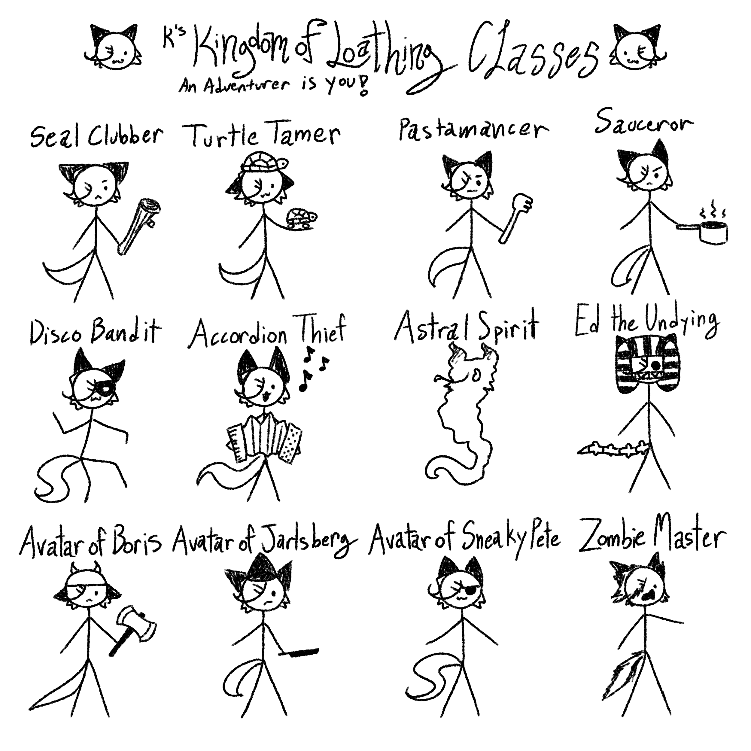 Loathing Examplees K's Kingdom of Loathing Classes by Lumiklyde on DeviantArt