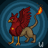 Fire Griffin Sprite by Lunarwolven on DeviantArt
