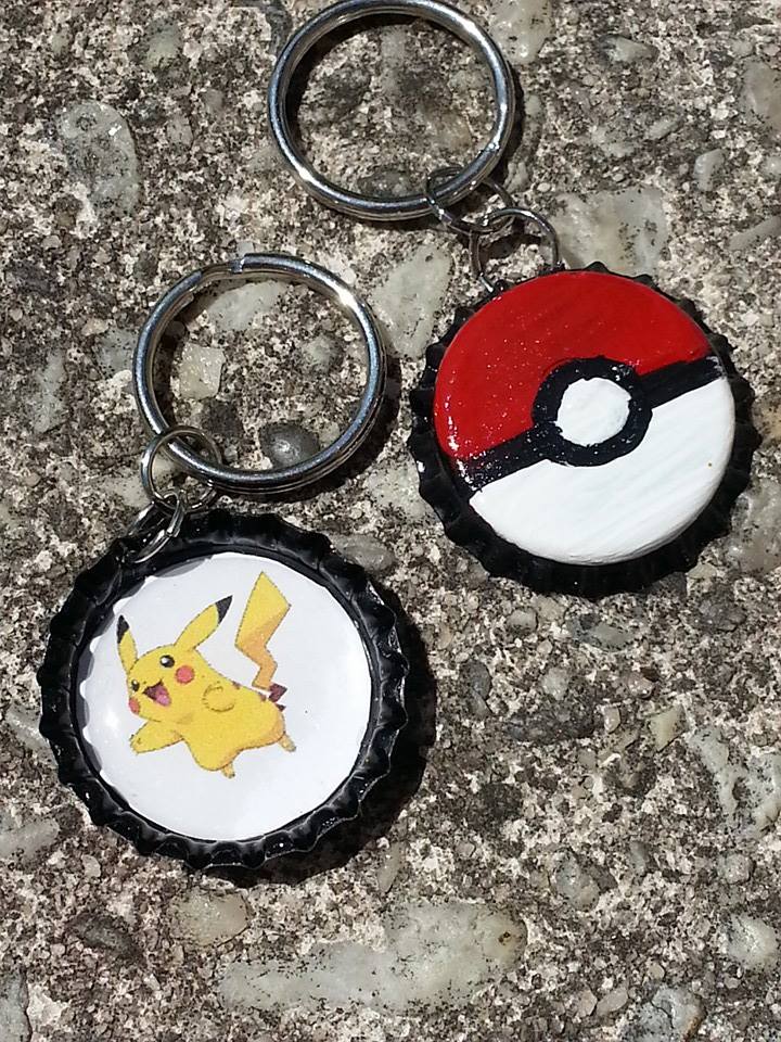 Pikachu HandPainted Pokemon Key Chain