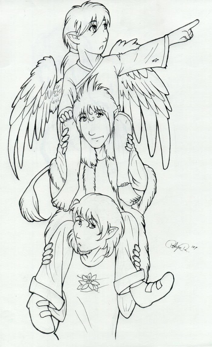 Totem Pole Ink By Robinu Wolf On Deviantart