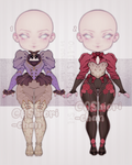 [OPEN] Outfits adoptable auction set 13 by AShiori-chan