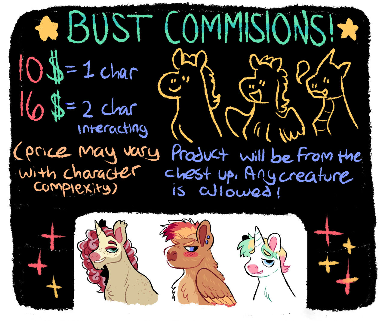 CLOSED - bust commisions