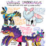 various underlings