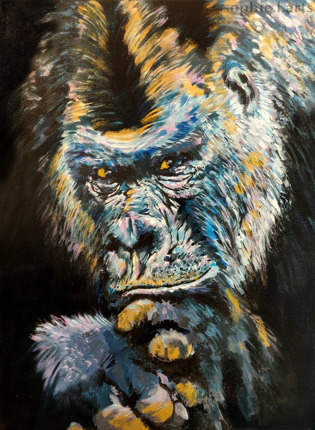 Golden Gorilla Painting By SophieLArts On DeviantArt golden-gorilla-painting-by-sophielarts-on-deviantart
