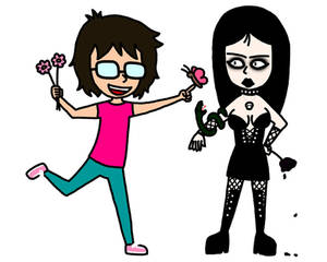 Andy vs Goth Girl