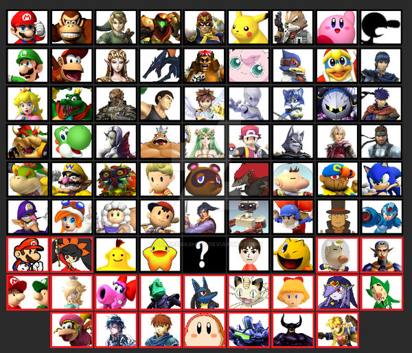 The perfect smash brothers roster by Supersmasher1 on DeviantArt