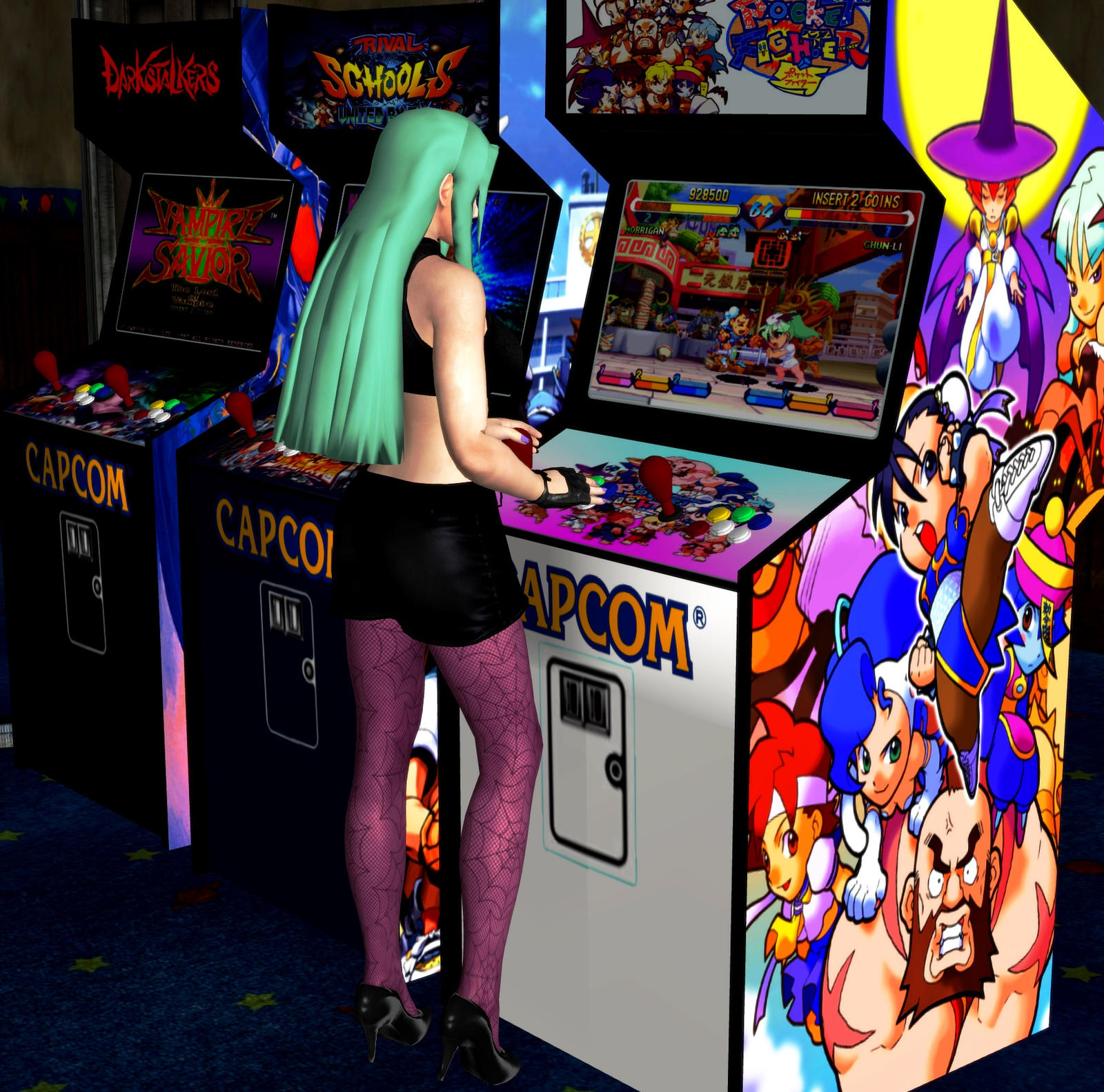 Morgana Arcade Morrigan in arcades by RyuAensland on DeviantArt
