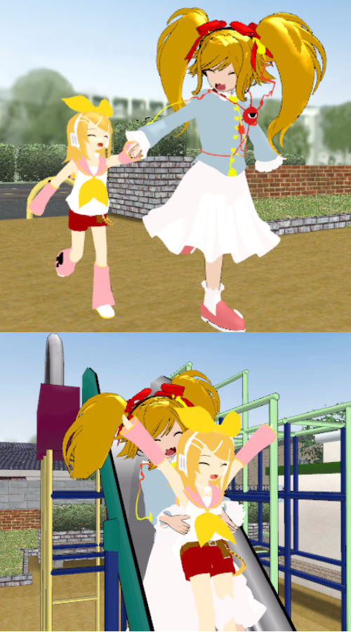 Mmd Chibi Rin MMD Chibi Rin y Reika jugar by reikafernanda on DeviantArt