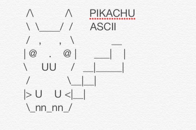 Texting Pikachu PIKACHU ASCII by WubMaster on DeviantArt