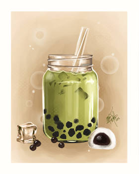 Matcha milk tea