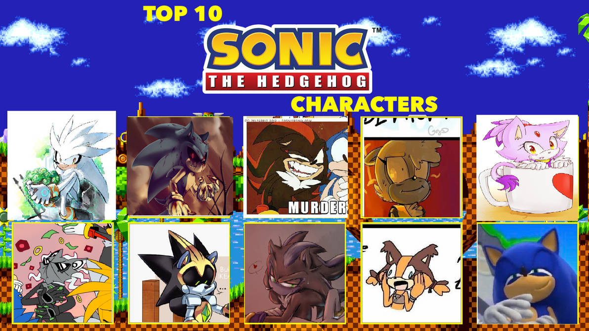 Top 10 Sonic The Hedgehog Characters: My ver by SvianaS12 on DeviantArt