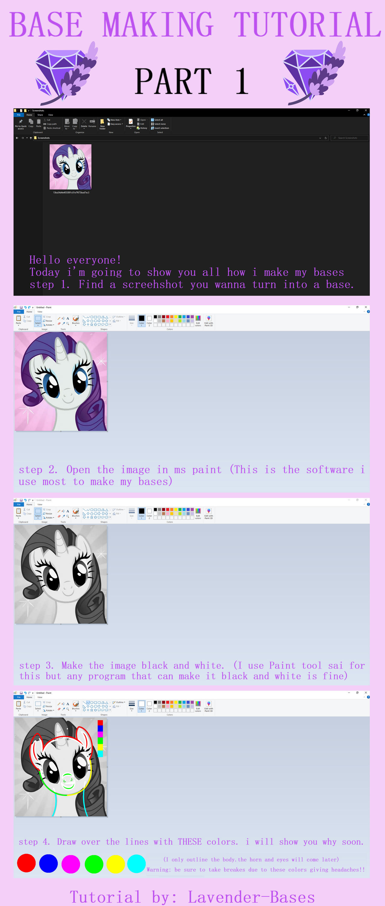 MLP Base Making Tutorial Part ONE by Lavender-Bases on DeviantArt