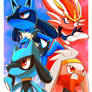 Pokemon Lucario and Cinderace