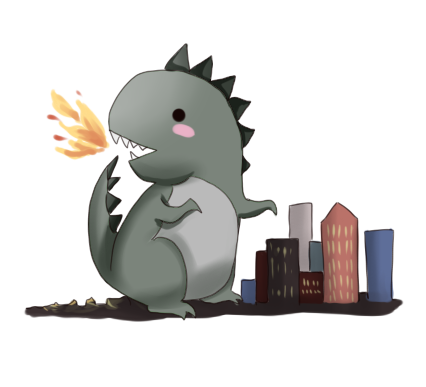 Chibi Godzilla (?) by RavenMikako on DeviantArt