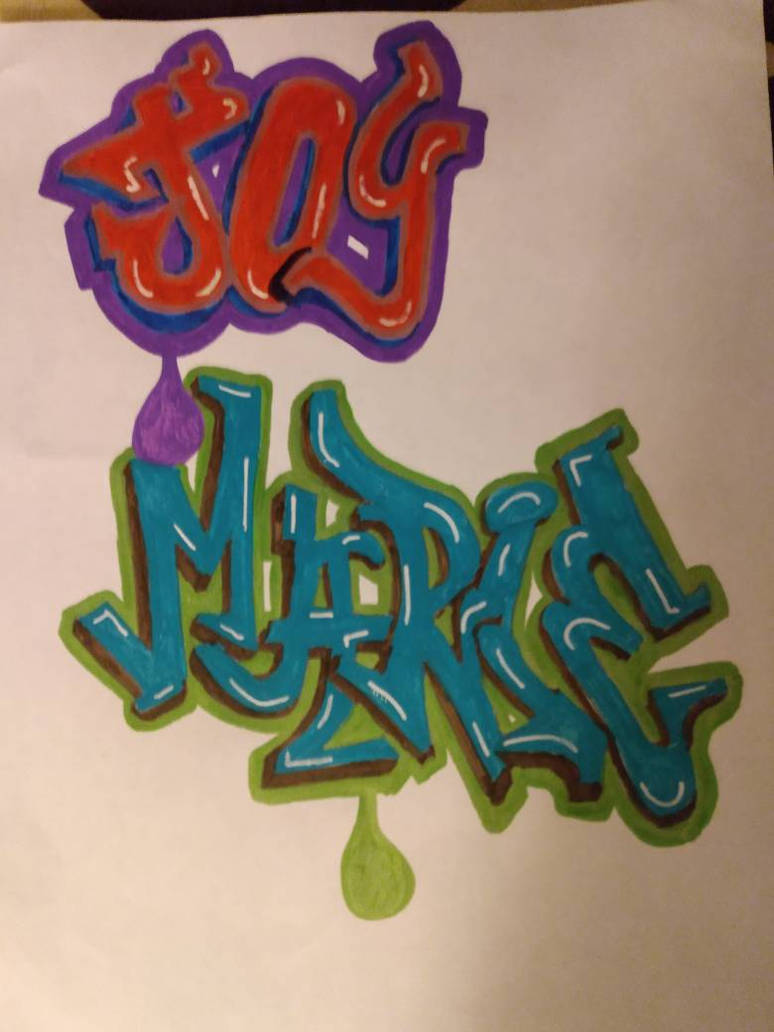 Graphity Joy Joy Marie green and red graffiti by tjguerra007 on DeviantArt