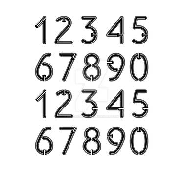 8-Track font 22 - Astro Digits Regular / Flat Head