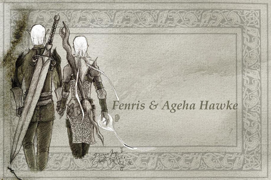 DA II Sketch - Fenris et Ageha