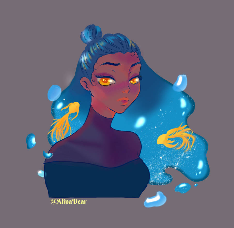 Girl In Blue By Alinadear On Deviantart Girl In Blue By Alinadear On Deviantart