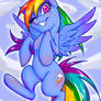 Rainbow dash in the sky