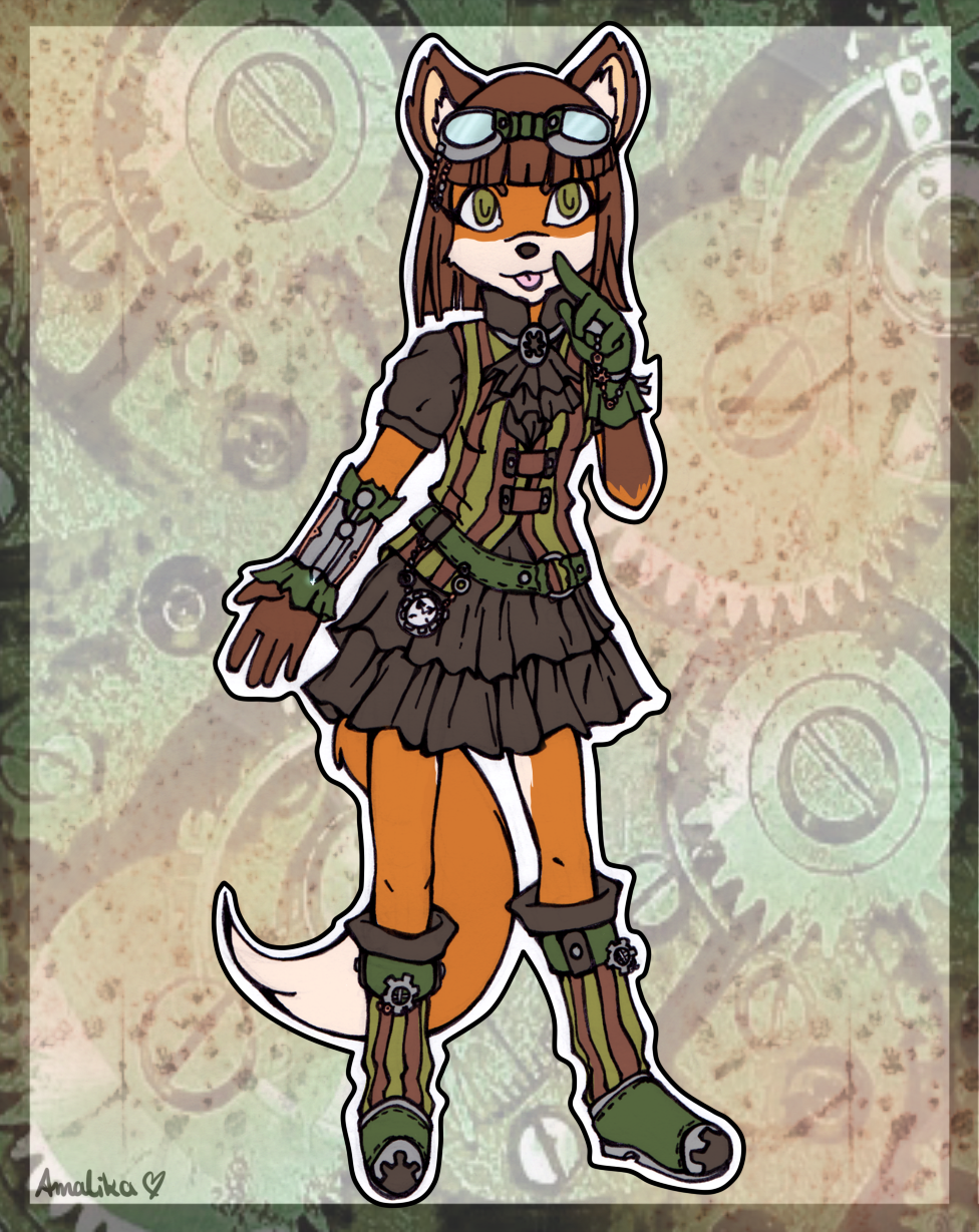 ADOPTABLE :: TOTW :: Steampunk Fox Girl