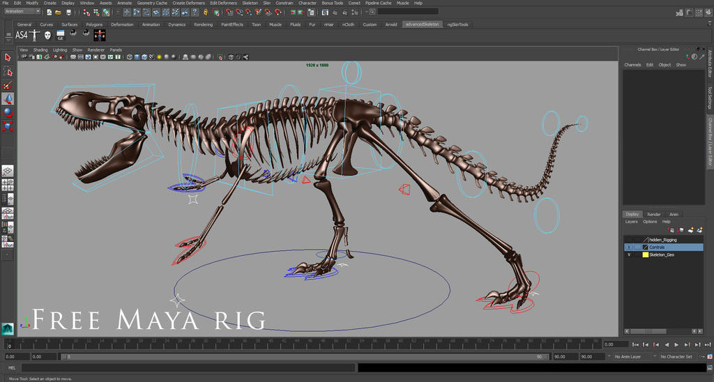 Free rig for Maya by joel3d on DeviantArt