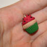 Kawaii Watermelon Cupcake Polymer Clay Charm!