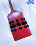 Samurai Ornament - Red with Black Lacing by LittleFoxStudio