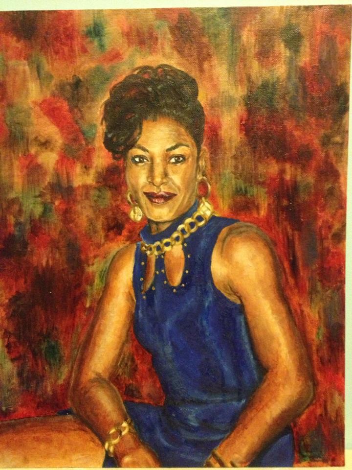 Oil painting of my mother