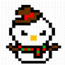 Pixel art snowman