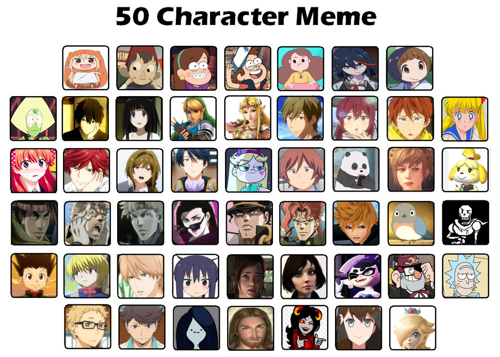 50 character meme by miss-spork on DeviantArt