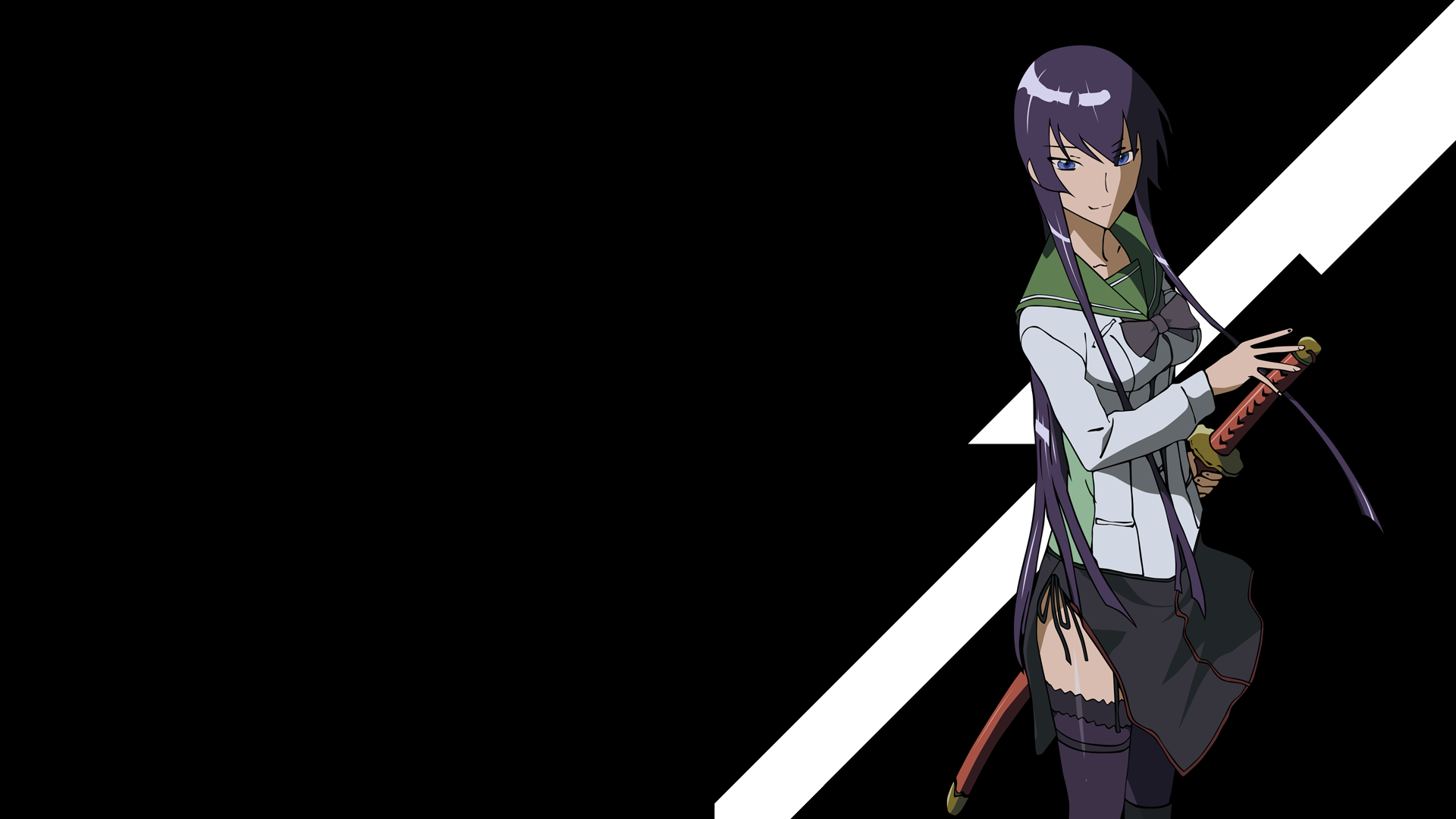 HD wallpaper: anime characters illustration, Highschool of the Dead,  Busujima Saeko