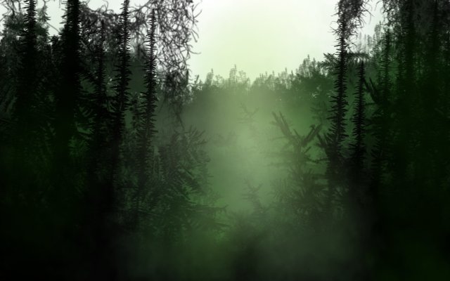 A green forest!