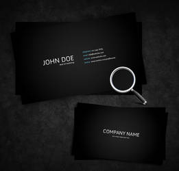 Simple Dark PSD Business Card