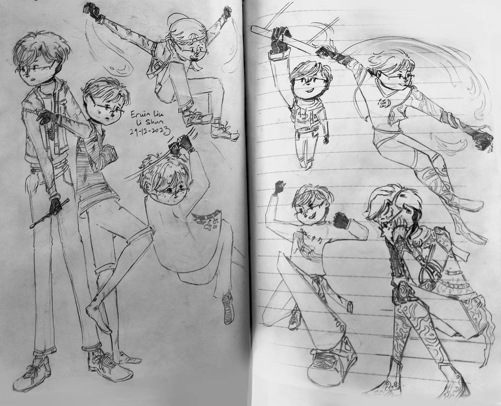 Erwin Poses by CarlottaBubblesart on DeviantArt