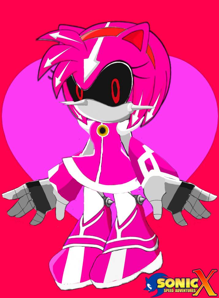 amy rose, metal sonic, and neo metal sonic (sonic) drawn by usa37107692