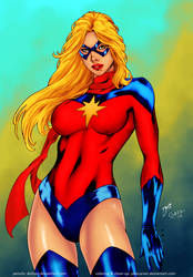 Miss Marvel By Deilson Colored