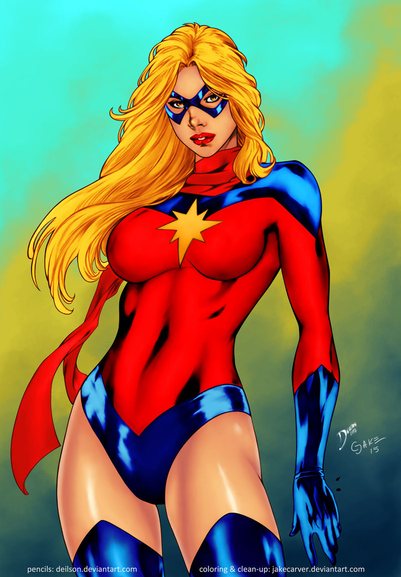 Miss Marvel By Deilson Colored