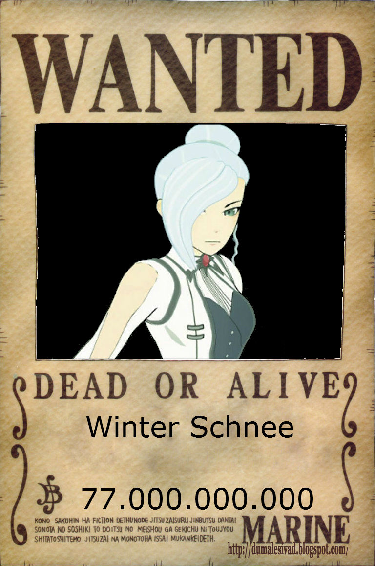 Winter Schnee: Cartel de Recompensa