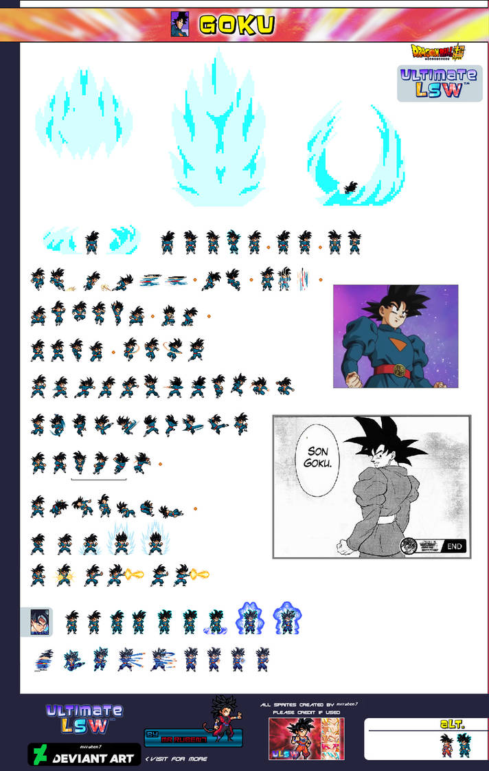 Goku Grand Priest Student Sprite Sheet - ULSW by mrruben7 on DeviantArt