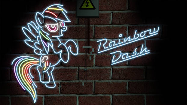 Neon Rainbow Dash