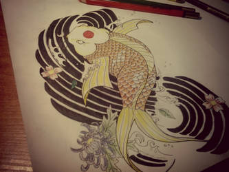 koi fish design