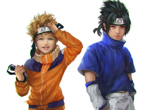 Uzumaki Naruto and Uchiha Sasuke